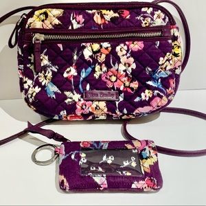Vera Bradley Iconic RFID Little Crossbody and Zip ID Case